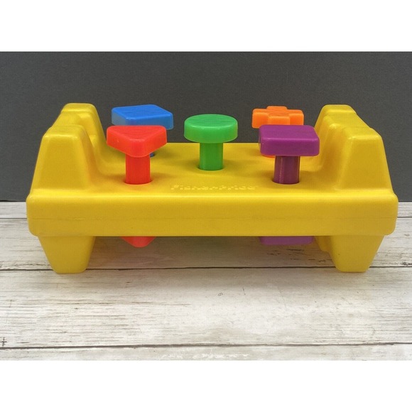 1986 Fisher Price Tap N Turn Bench Baby Toddler Developmental Toy Set NO HAMMER - Picture 6 of 10